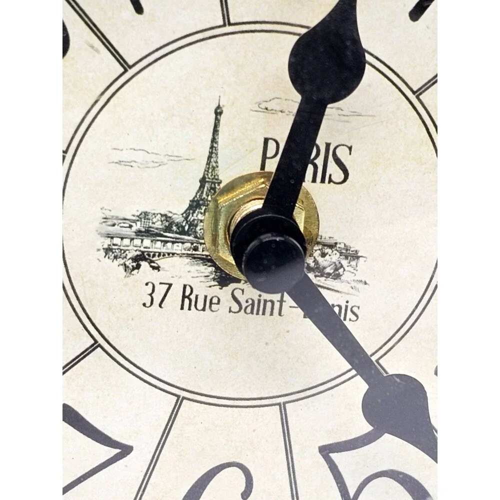 37 Rue Saint-Denis Clock. Bicycle Cobalt Blue. Cleaned, Tested, Working.